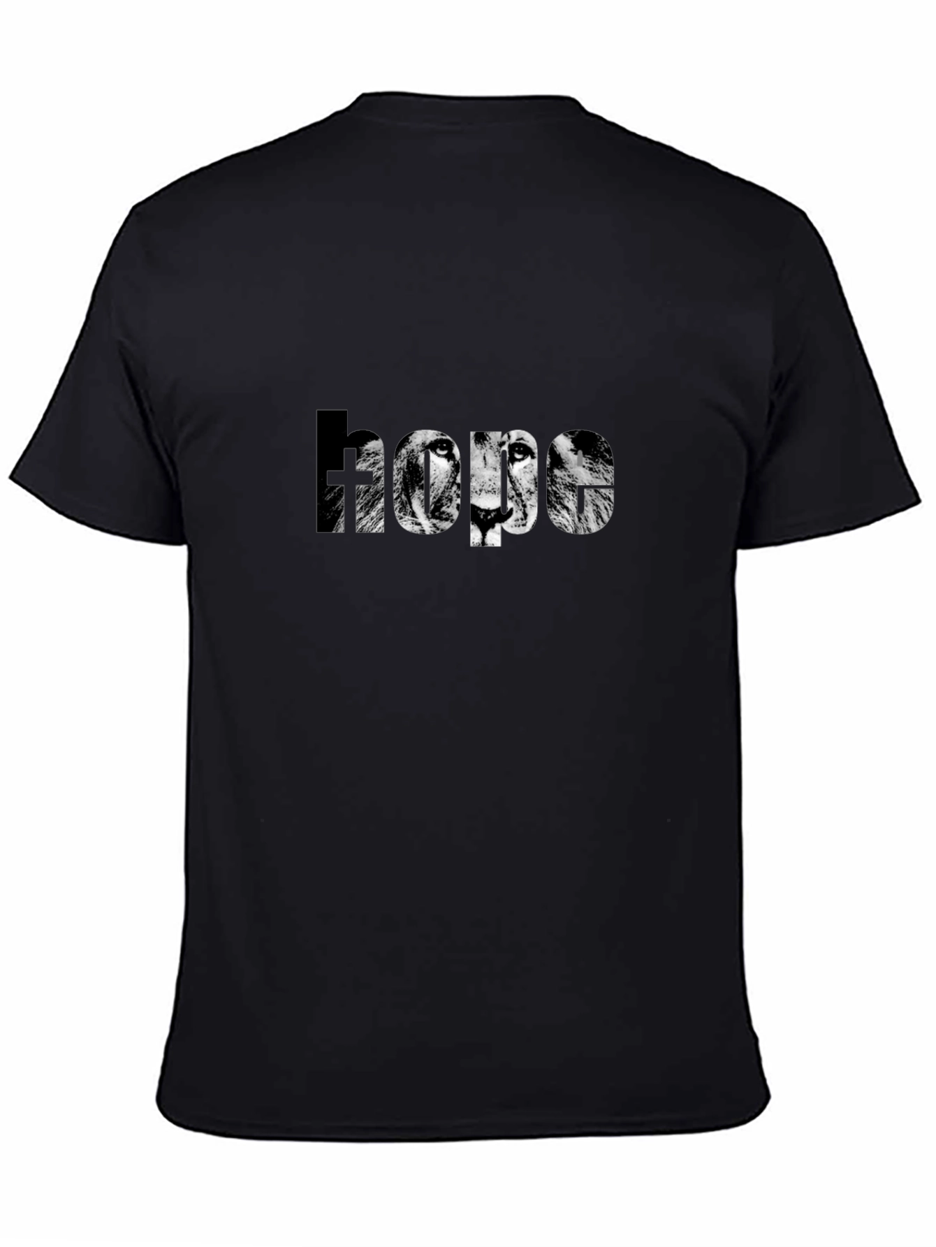 Camiseta Negra Esperanza con Diseño de León
