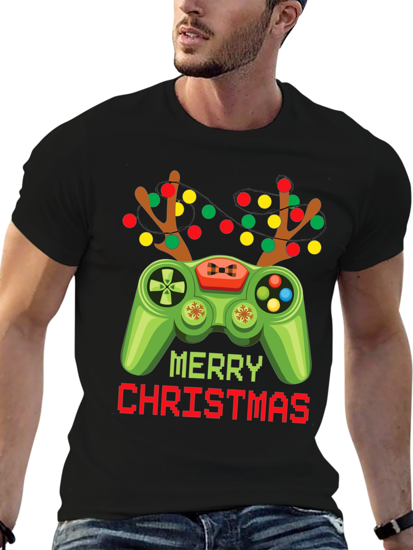 Camiseta Navideña Gamer - Feliz Navidad