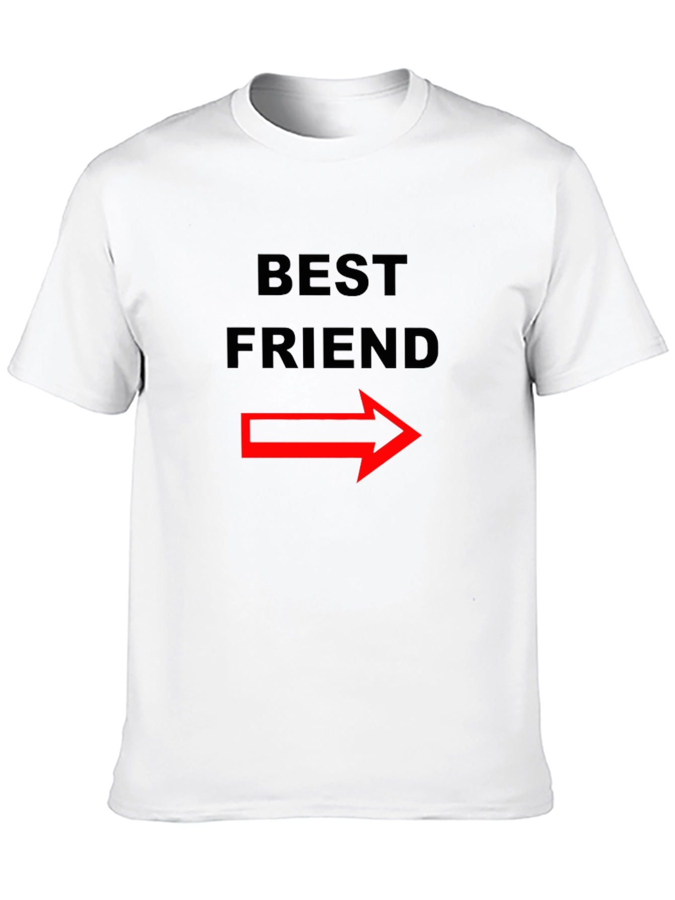 Camiseta Negra Best Friend con Flecha Roja