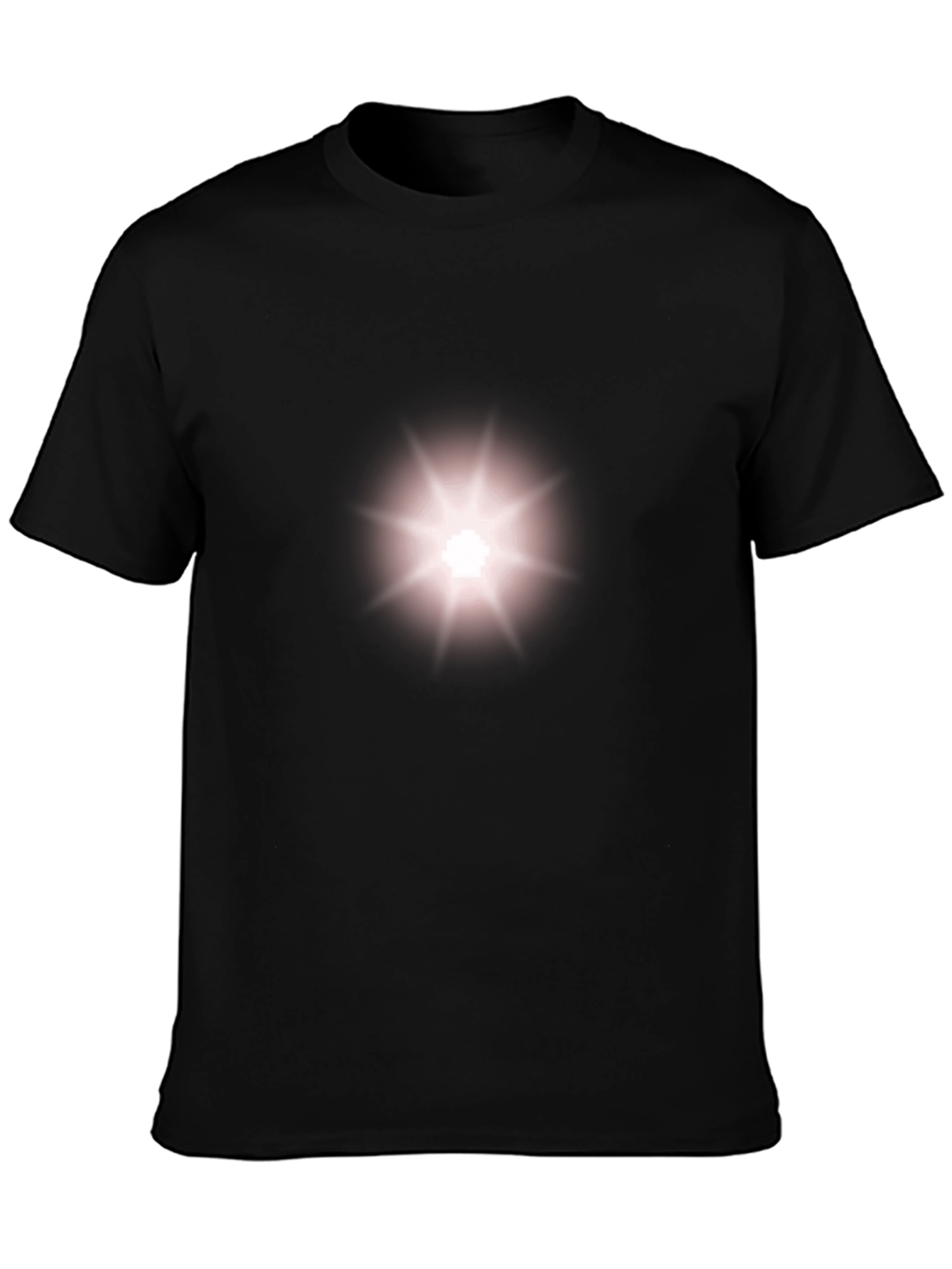 Camiseta Negra con Diseño de Estrella Brillante