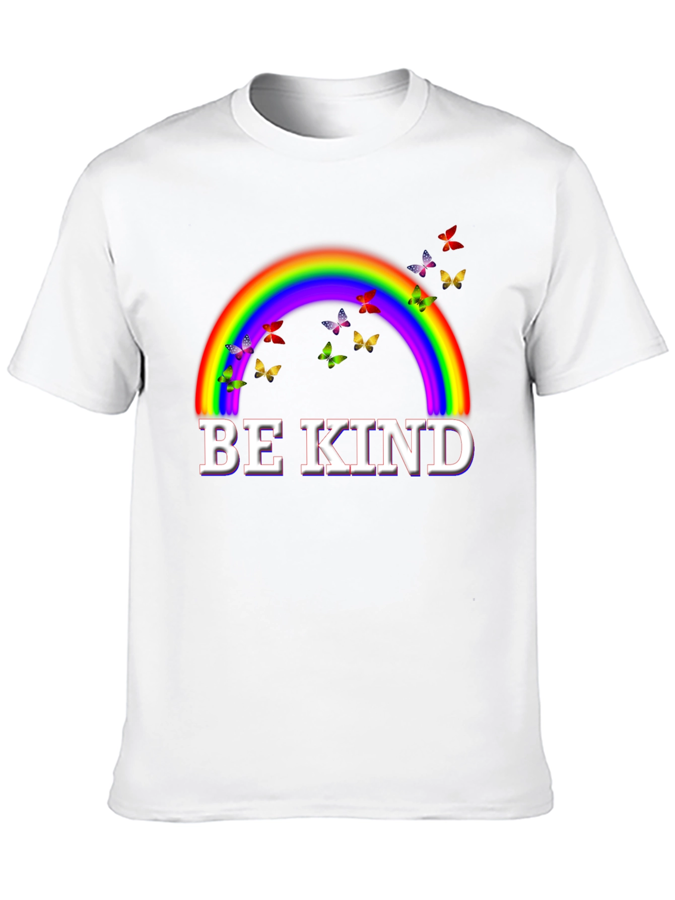 Camiseta Negra Arcoíris Sé Amable