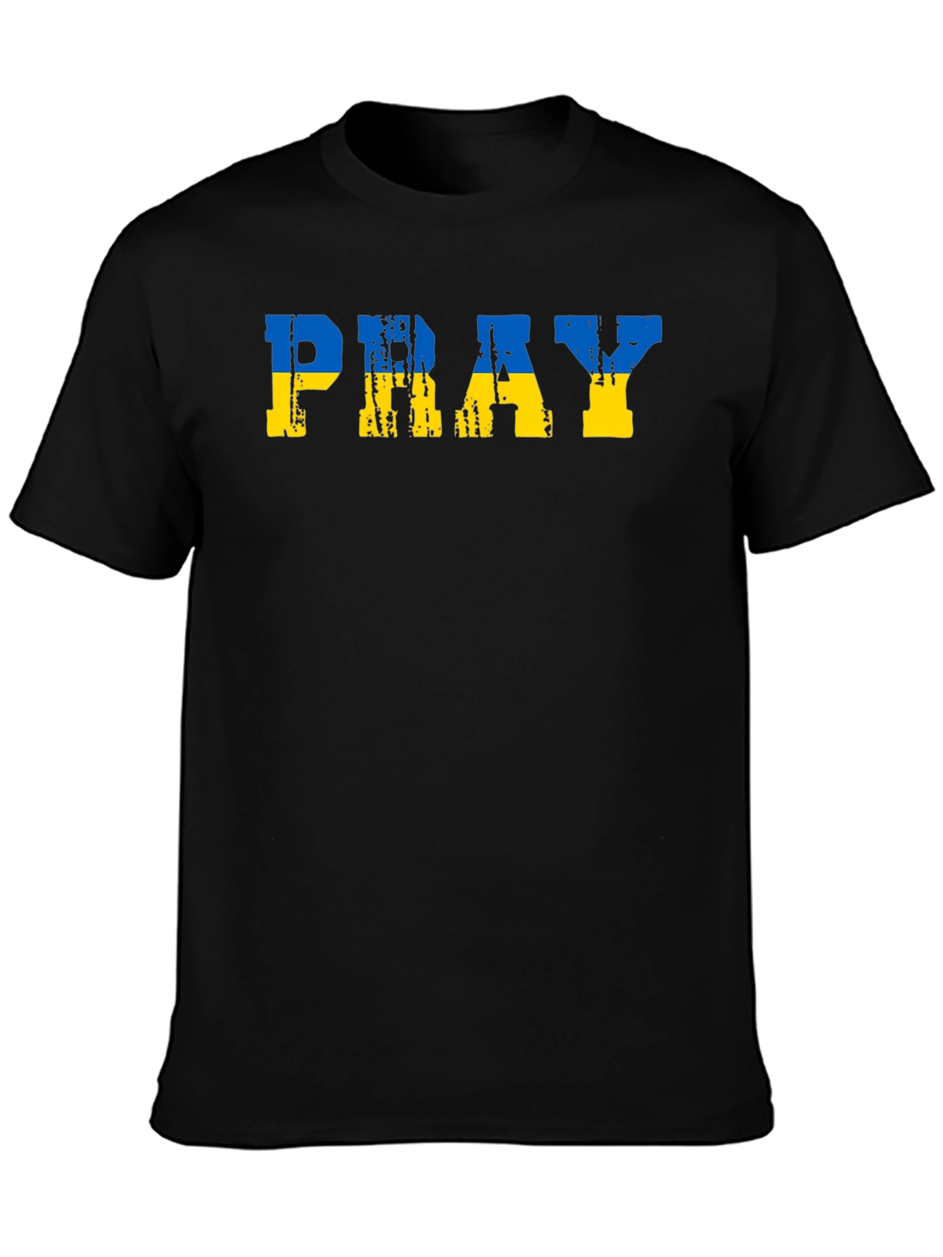 Camiseta Negra Pray for Ukraine