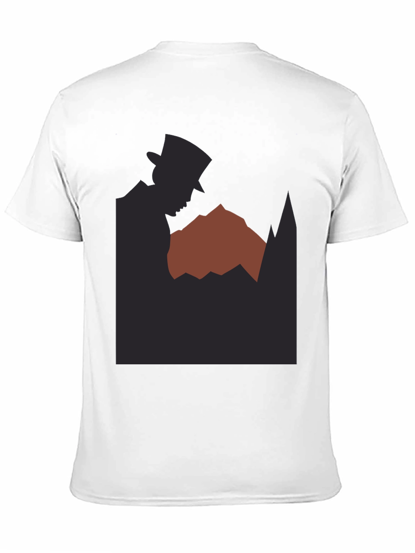 Camiseta Negra Hombre Diseño Misterioso Silueta