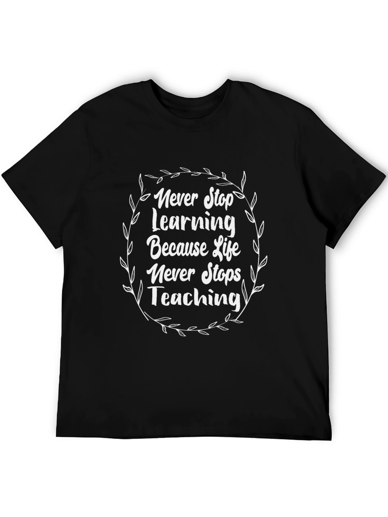 Camiseta Negra: Nunca Dejes de Aprender