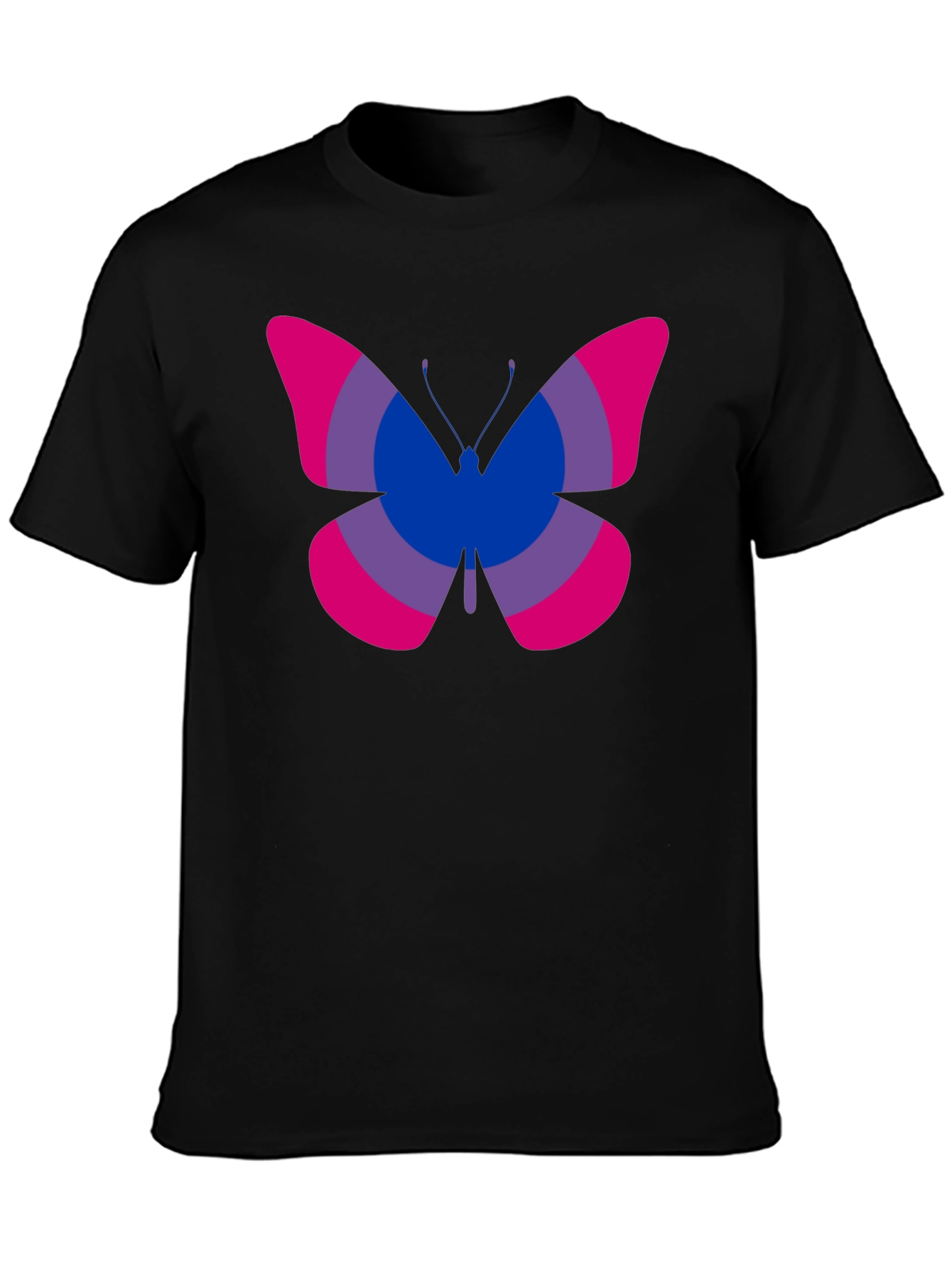 Camiseta Negra con Mariposa Bisexual