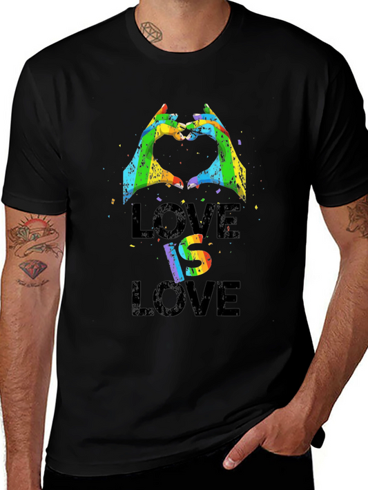 Camiseta Love is Love con Diseño de Corazón LGBT