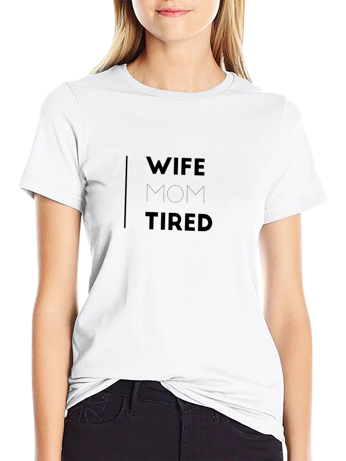 Camiseta Negra Mujer: Esposa Mamá Cansada