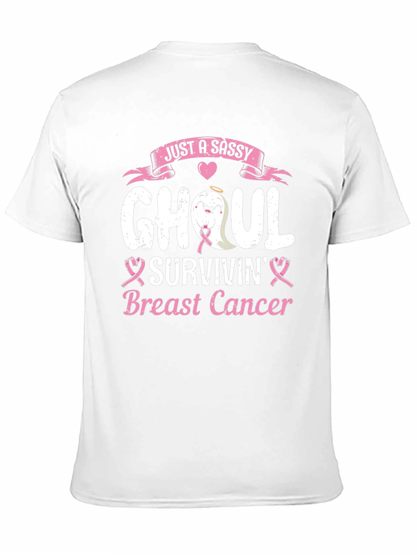 Camiseta Negra Ghoul Superviviente de Cáncer de Mama
