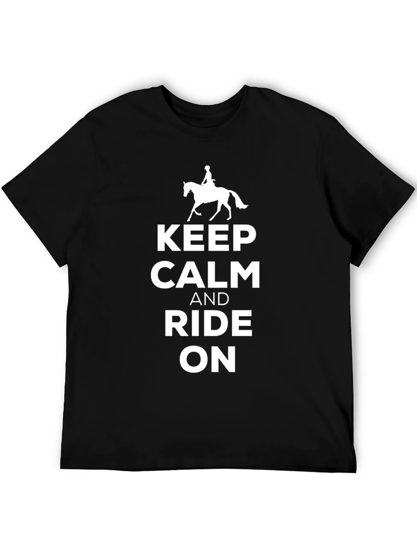 Camiseta Negra Keep Calm and Ride On