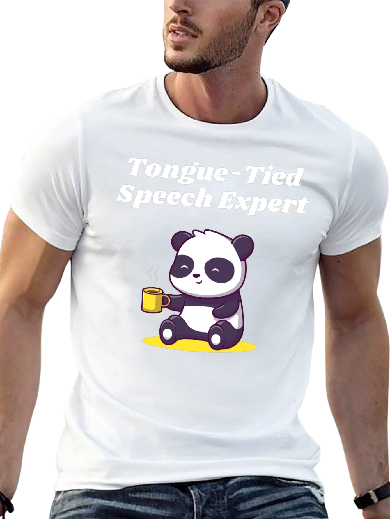 Camiseta Negra Panda Experto en Lenguaje Atado