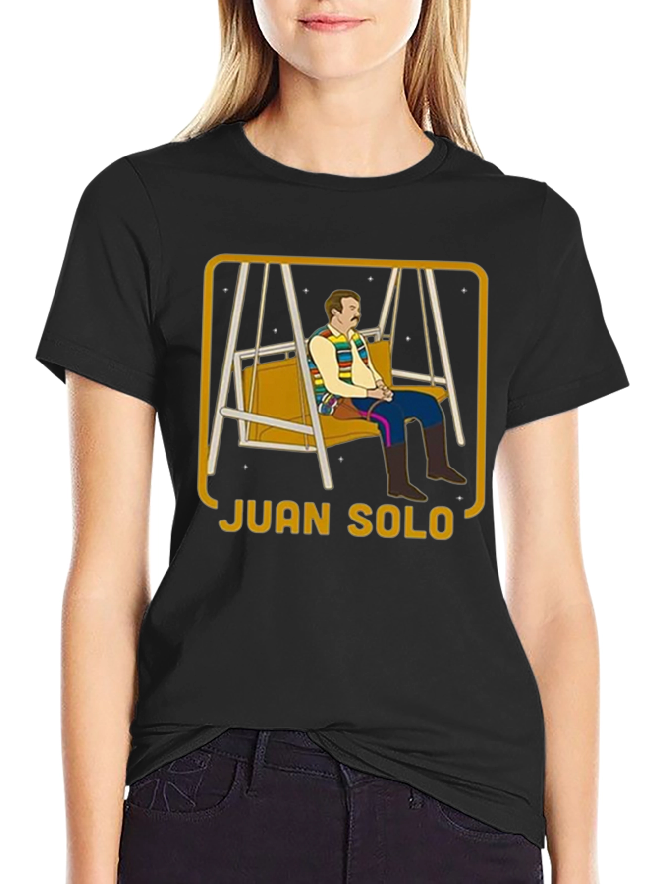 Camiseta Negra Juan Solo con Diseño Único