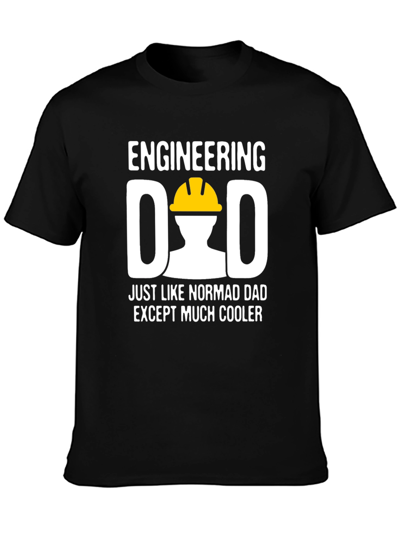 Camiseta Negra Ingeniero Papá - Regalo Original