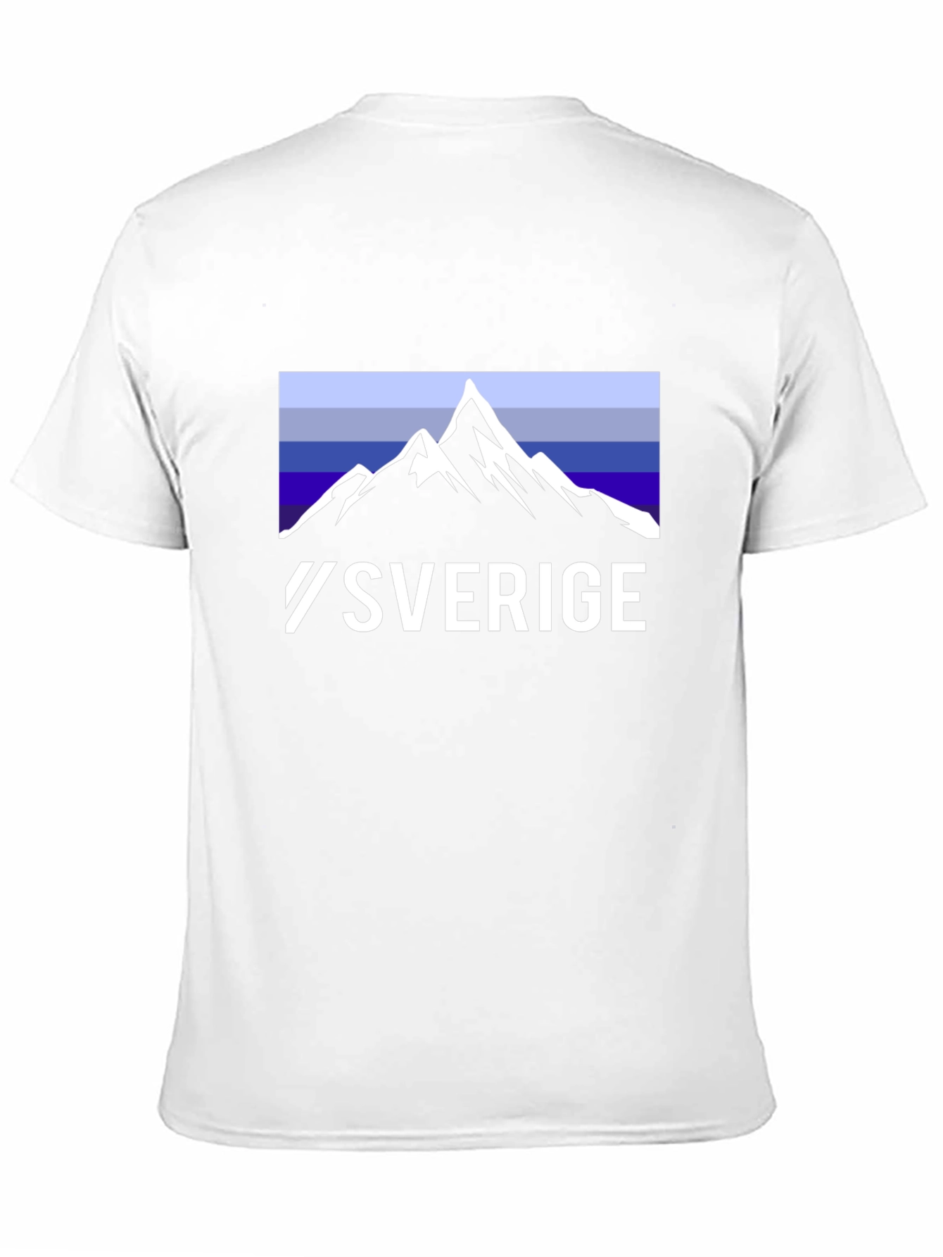 Camiseta Negra Sverige Diseño Montaña