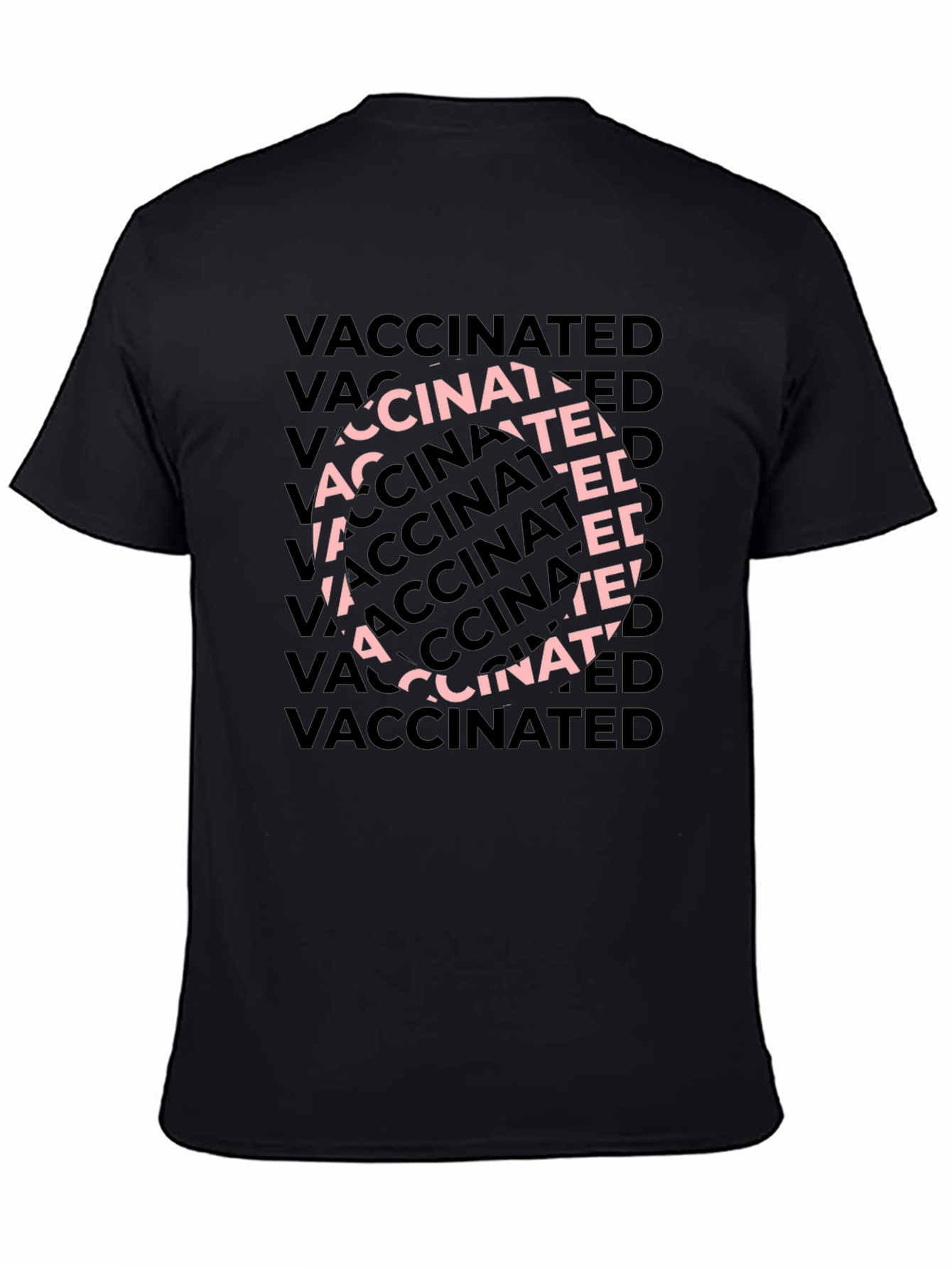 Camiseta Negra Vaccinated - Estilo Casual y Moderno