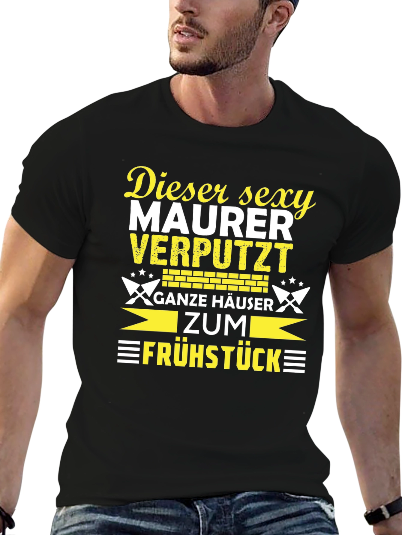 Camiseta Negra Divertida Dieser Sexy Maurer