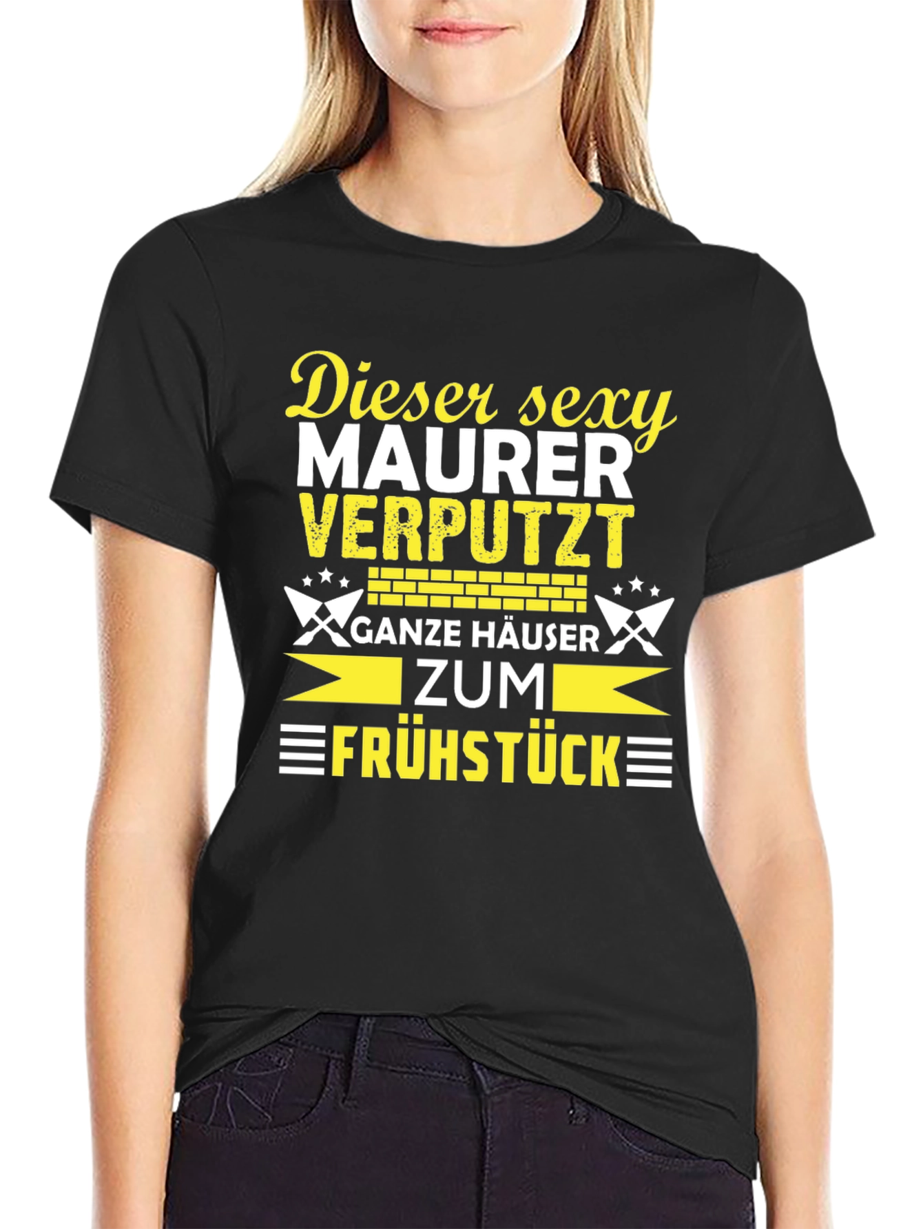 Camiseta Negra Divertida Dieser Sexy Maurer