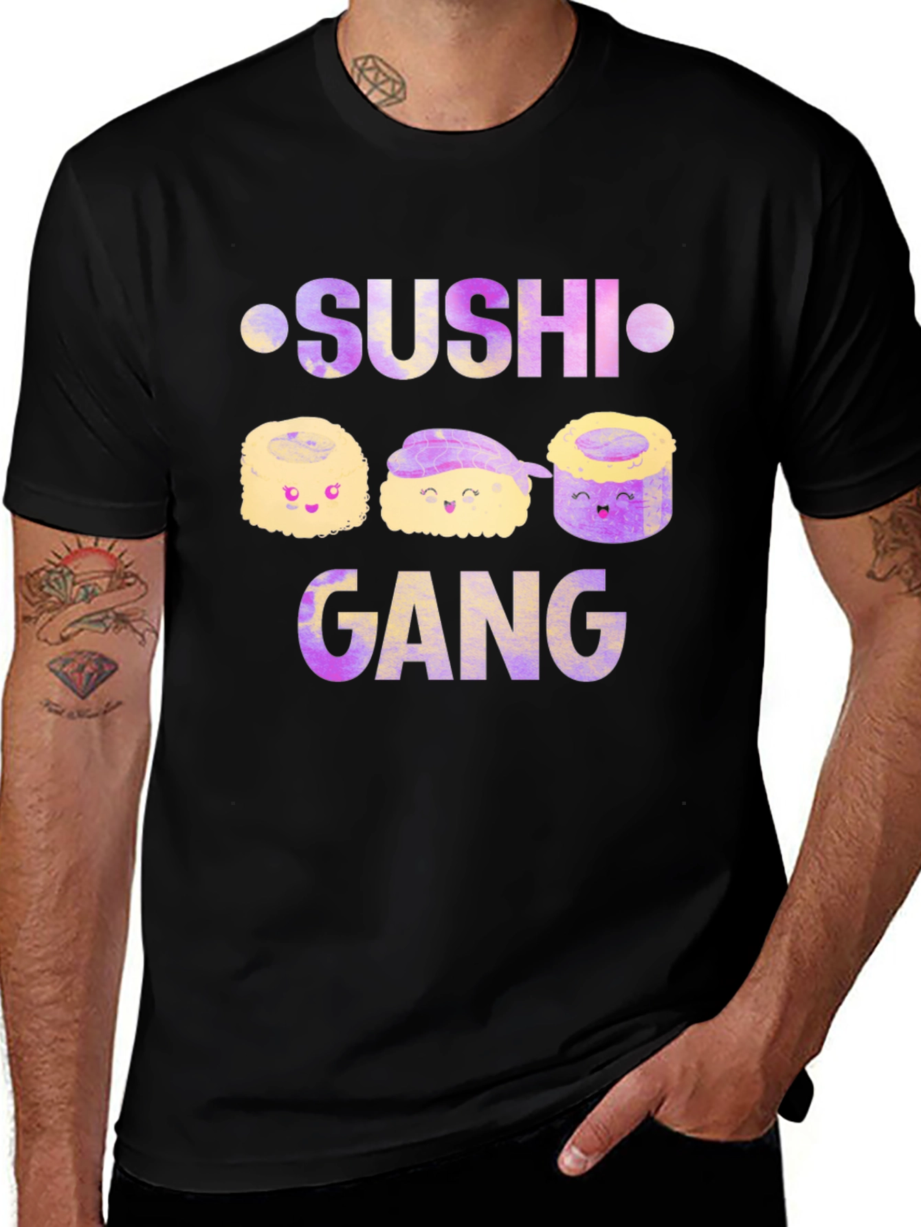 Camiseta Negra Sushi Gang