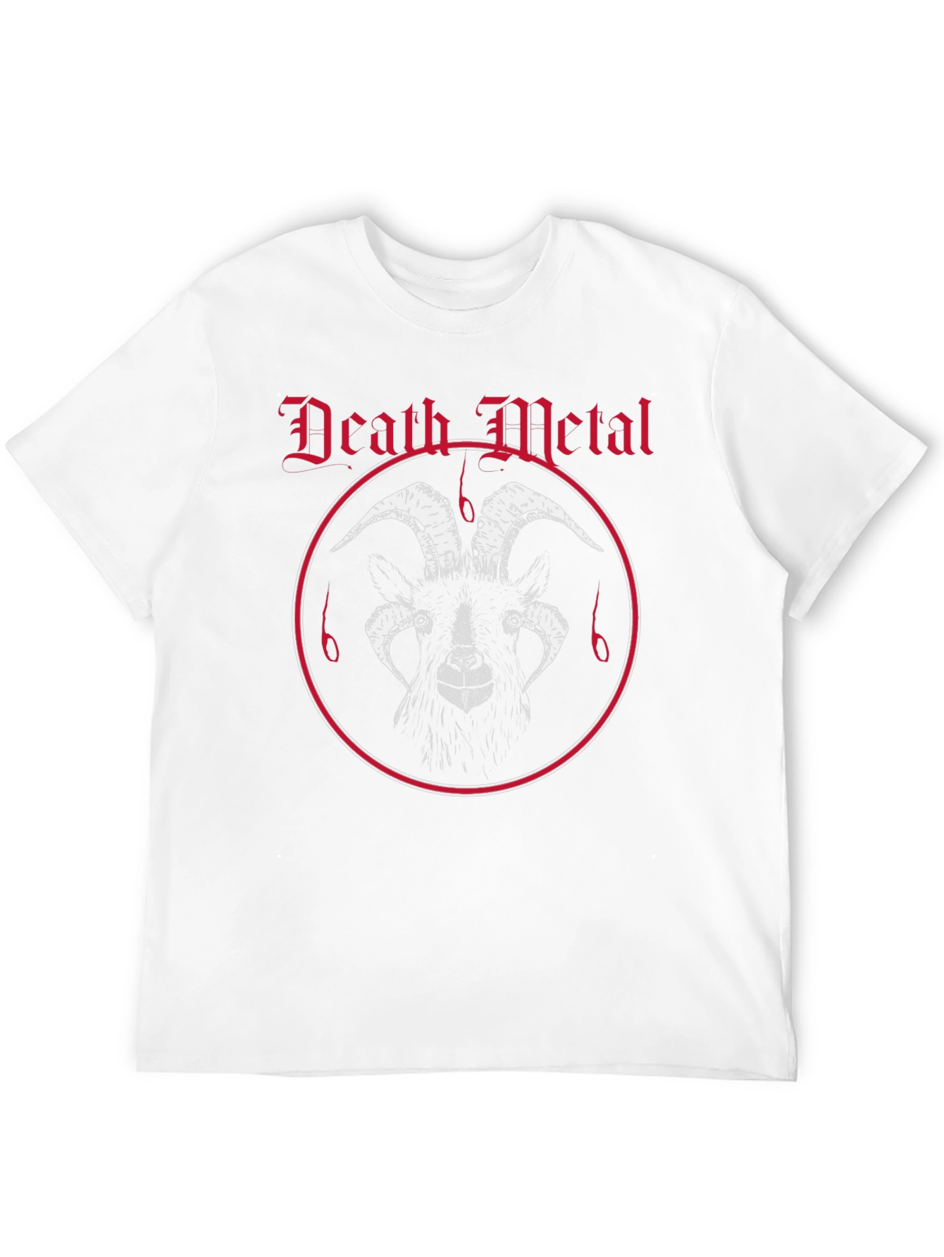 Camiseta Negra Death Metal Cabra Satánica