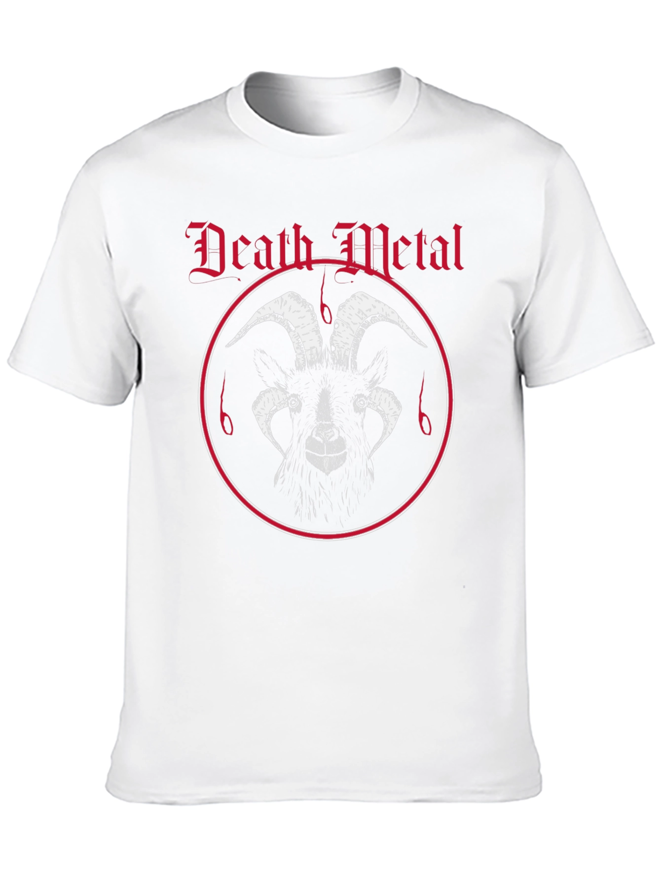 Camiseta Negra Death Metal Cabra Satánica