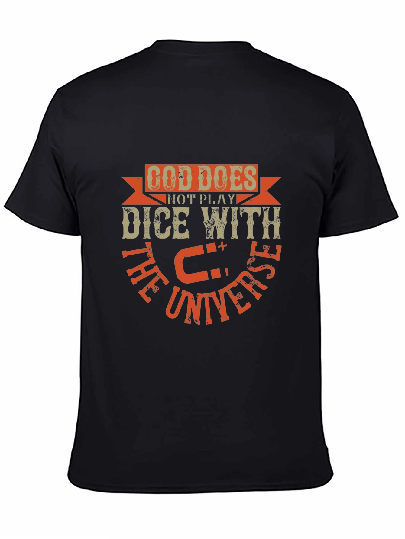 Camiseta Negra: Dios No Juega a los Dados