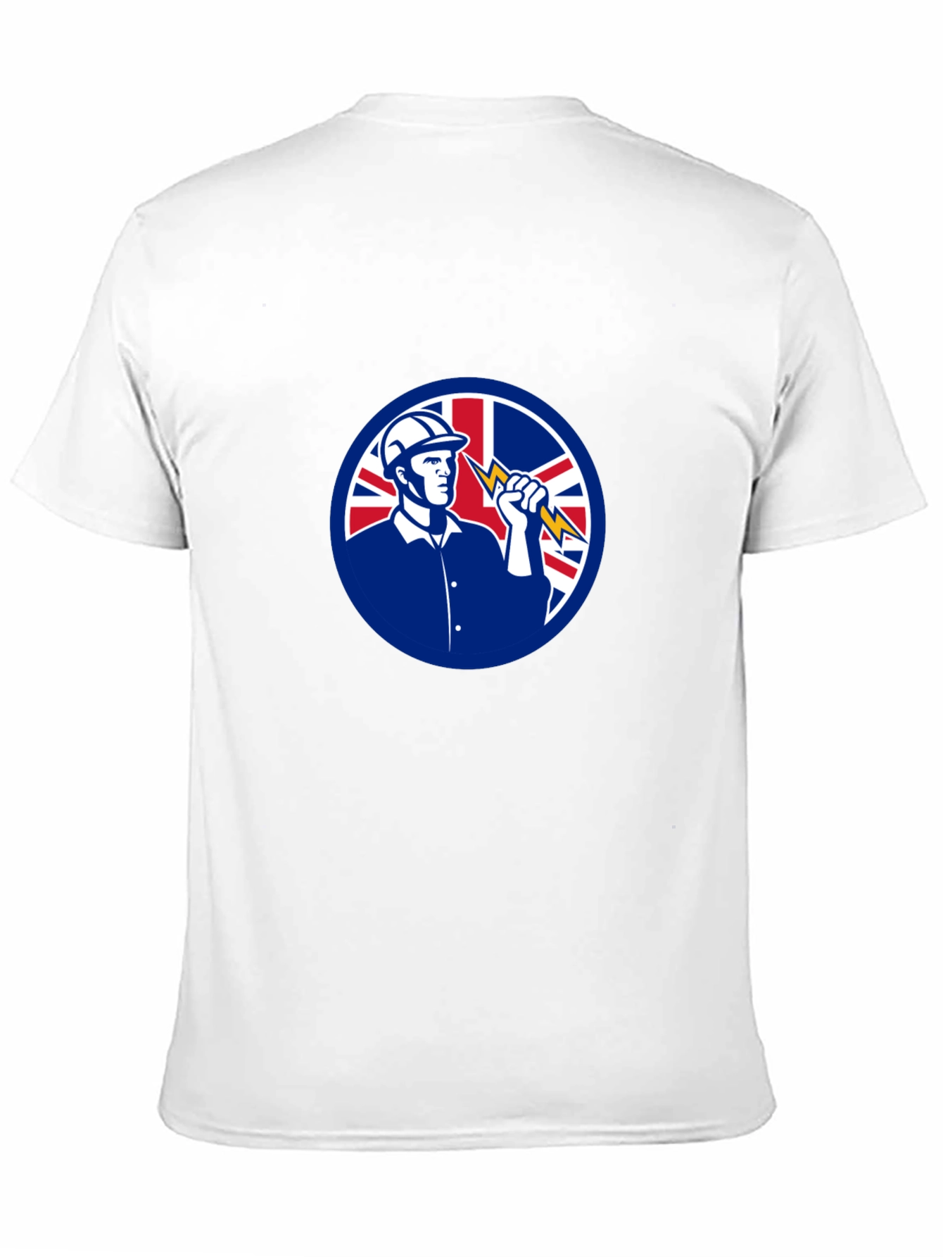 Camiseta Negra Eléctrico con Bandera Reino Unido