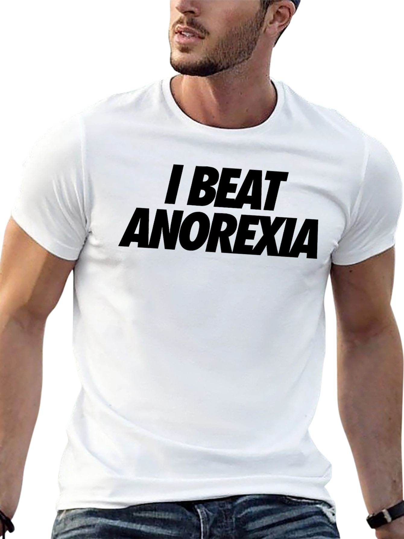 Camiseta Negra: ¡Yo Vencí la Anorexia!