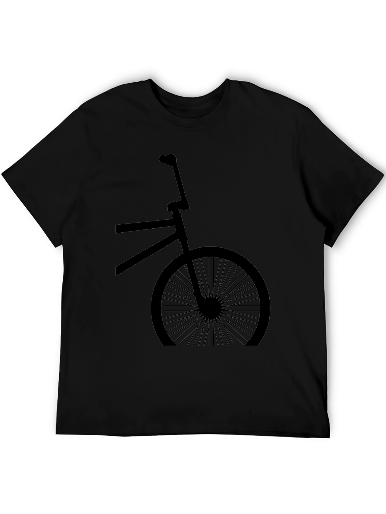 Camiseta Negra con Diseño de Bicicleta Retro