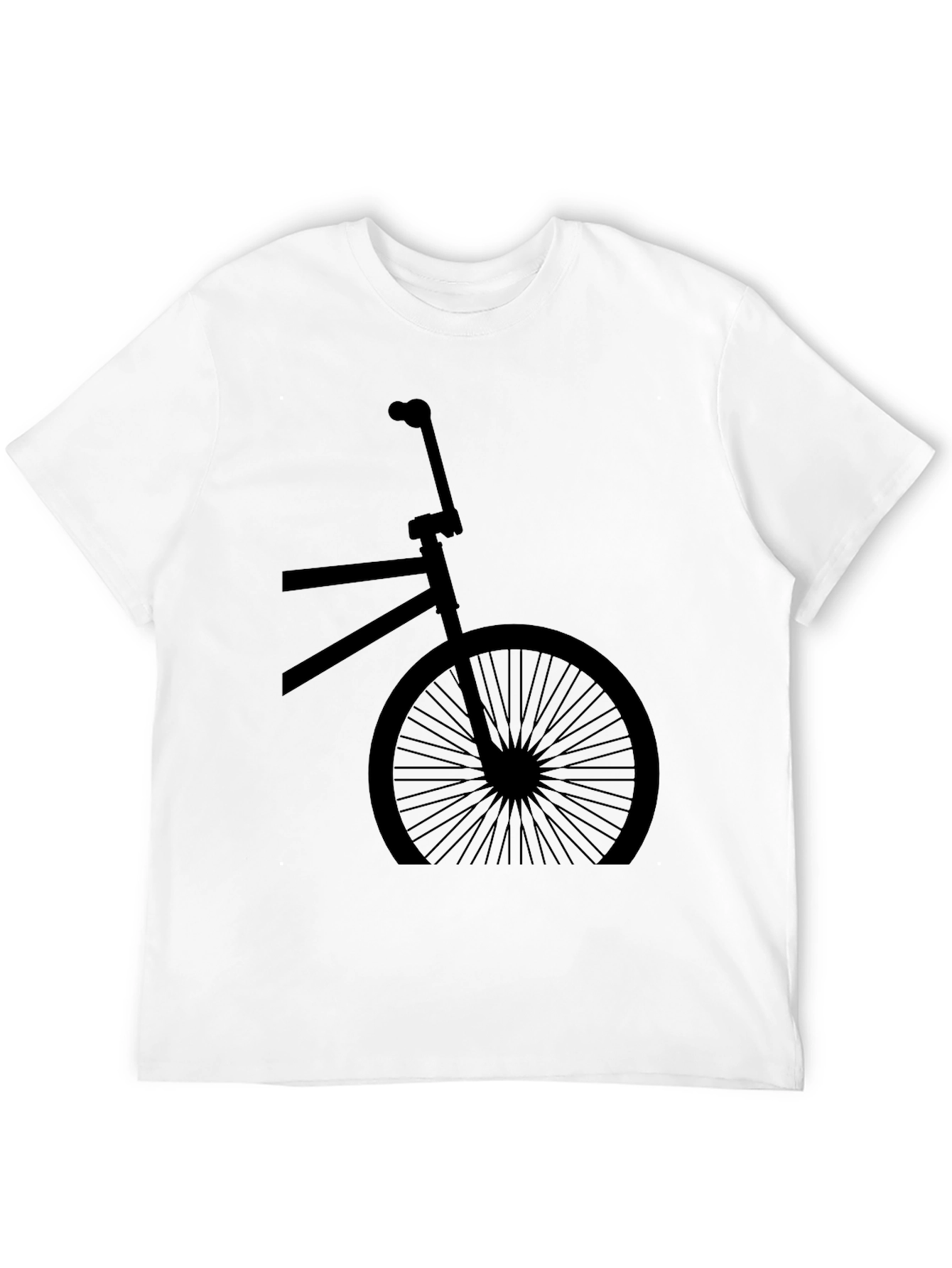 Camiseta Negra con Diseño de Bicicleta Retro
