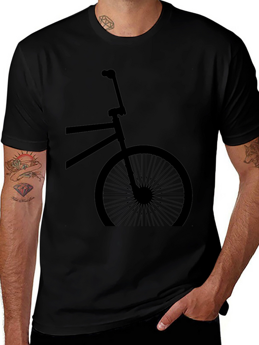 Camiseta Negra con Diseño de Bicicleta Retro