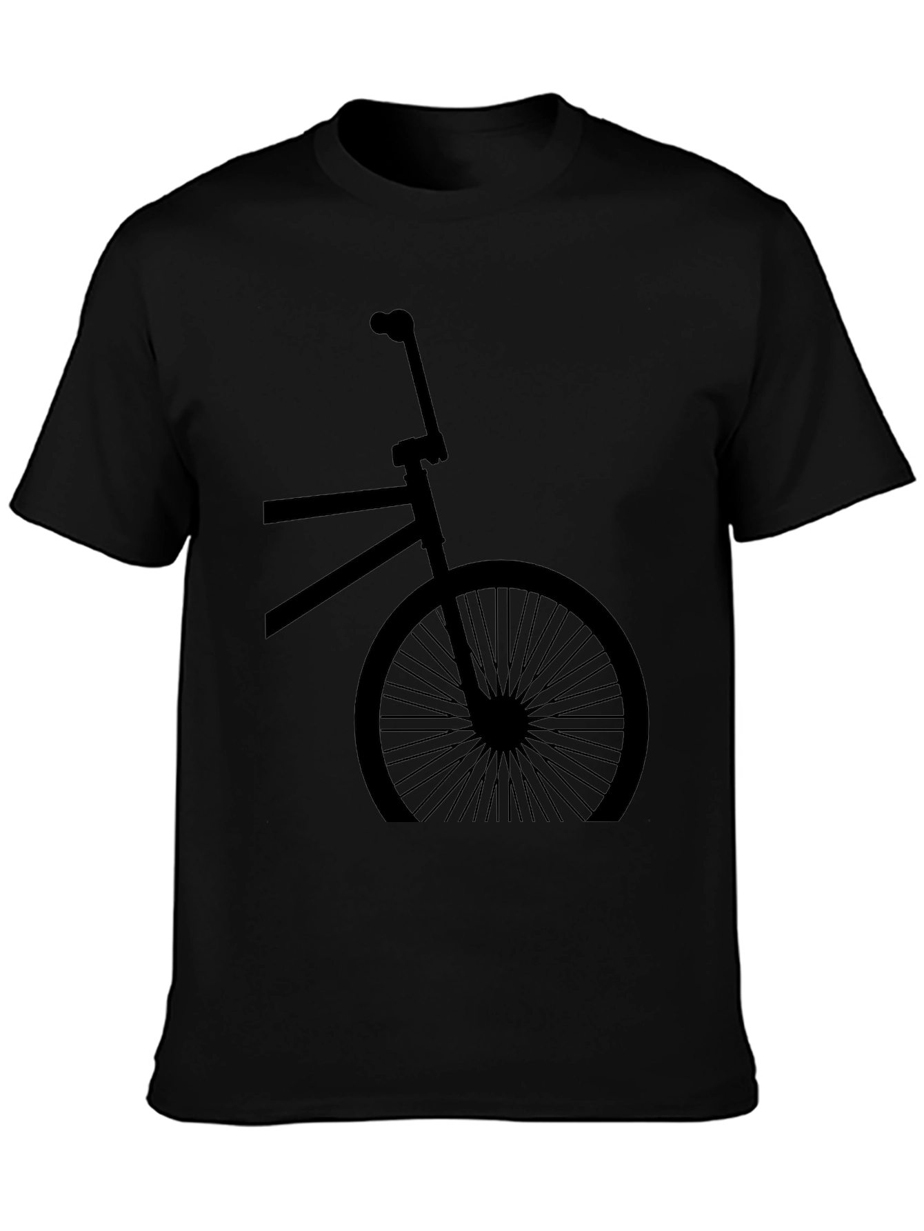 Camiseta Negra con Diseño de Bicicleta Retro