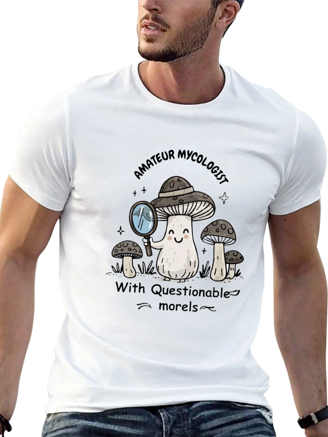 Camiseta Negra Micólogo Aficionado