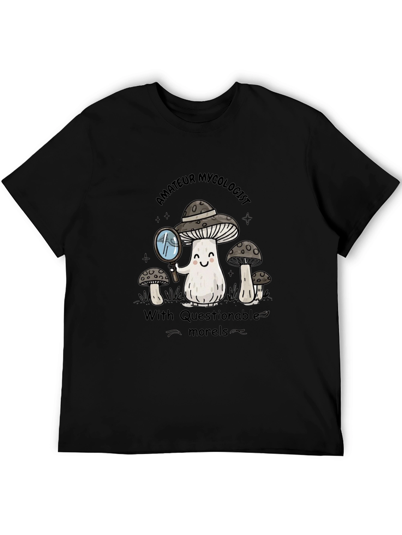 Camiseta Negra Micólogo Aficionado