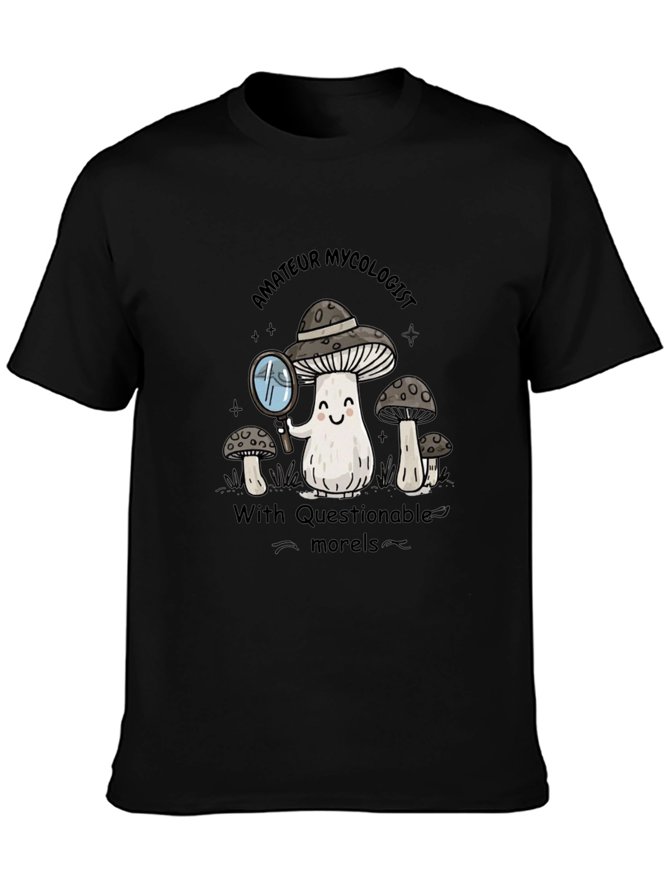 Camiseta Negra Micólogo Aficionado