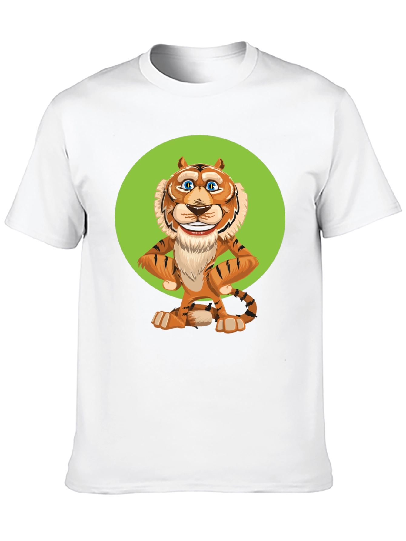 Camiseta Negra con Tigre Caricatura