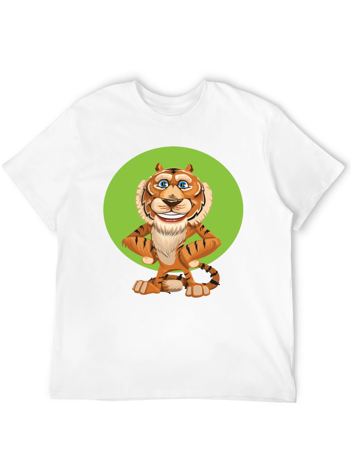 Camiseta Negra con Tigre Caricatura