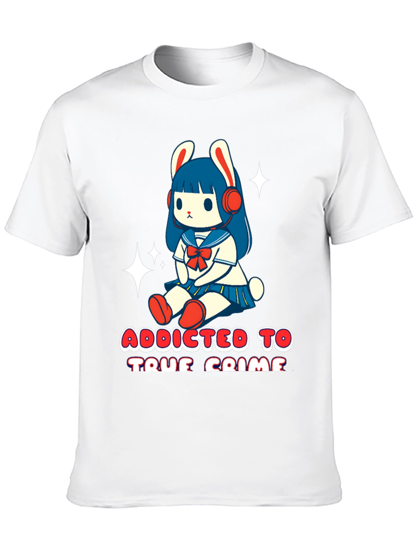 Camiseta Negra con Diseño Adicta al Crimen