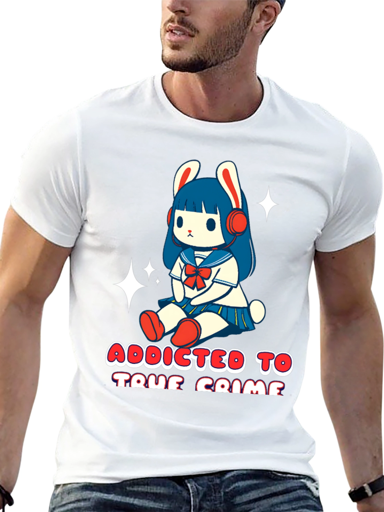 Camiseta Negra con Diseño Adicta al Crimen