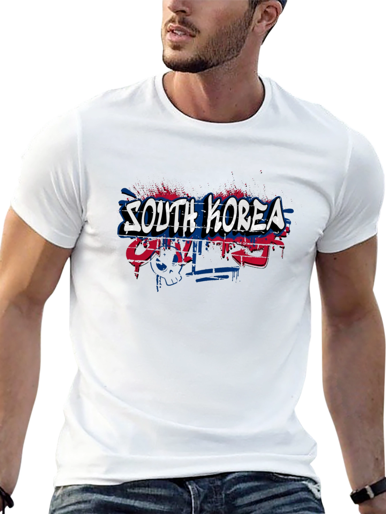Camiseta Negra Diseño South Korea