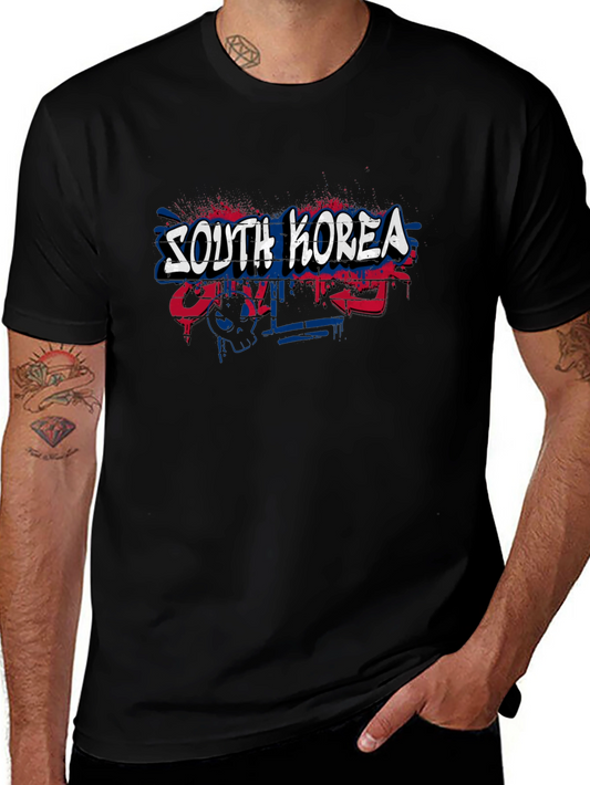 Camiseta Negra Diseño South Korea