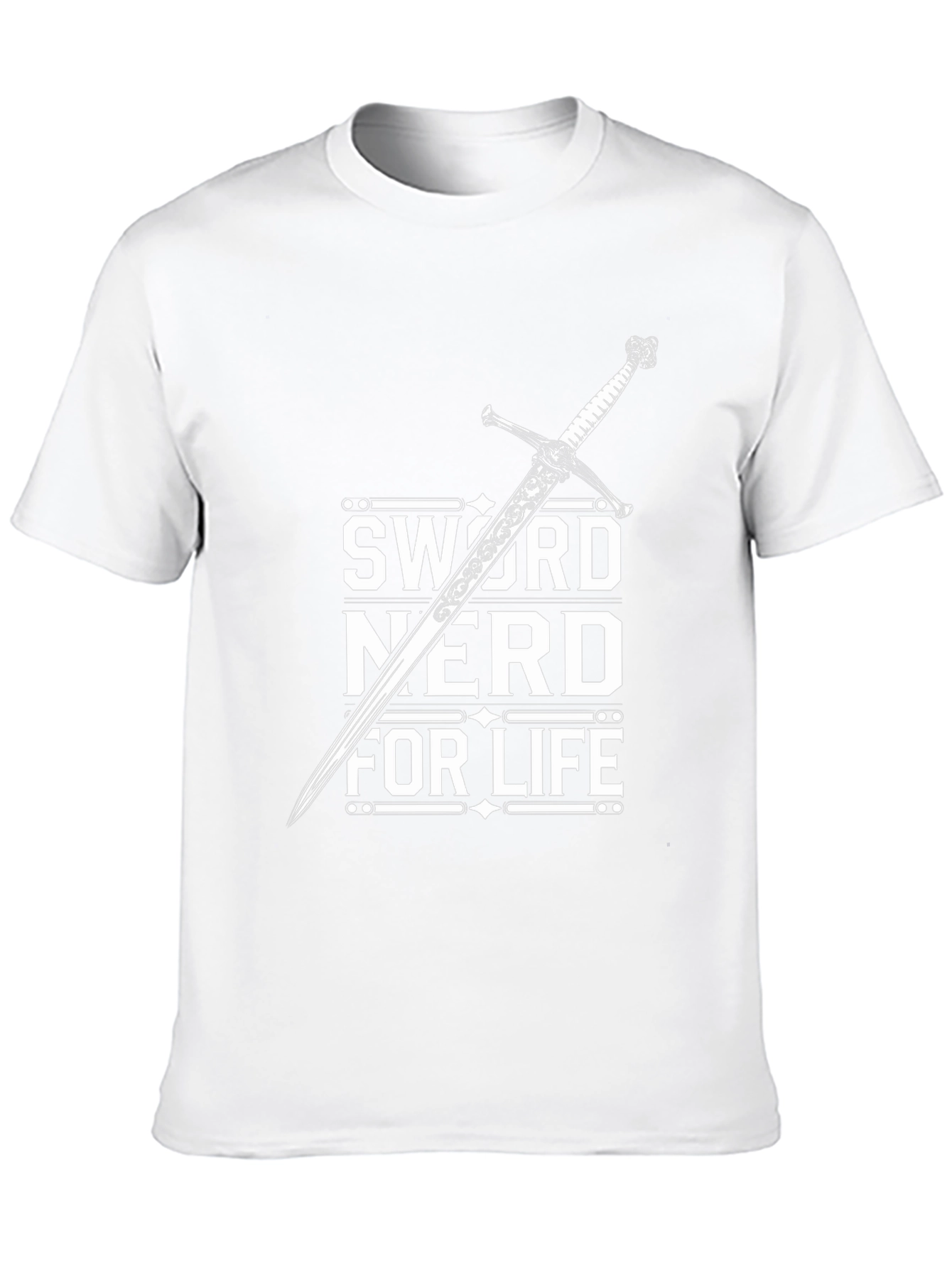 Camiseta Negra Sword Nerd For Life