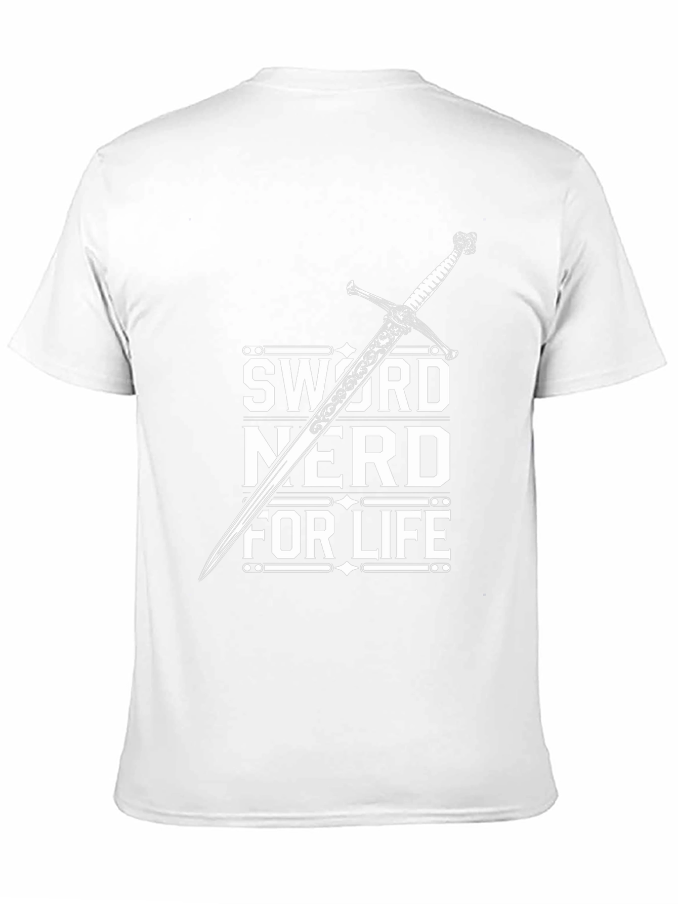 Camiseta Negra Sword Nerd For Life