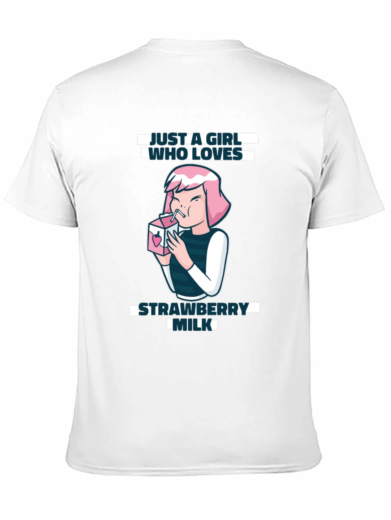 Camiseta Negra Strawberry Milk