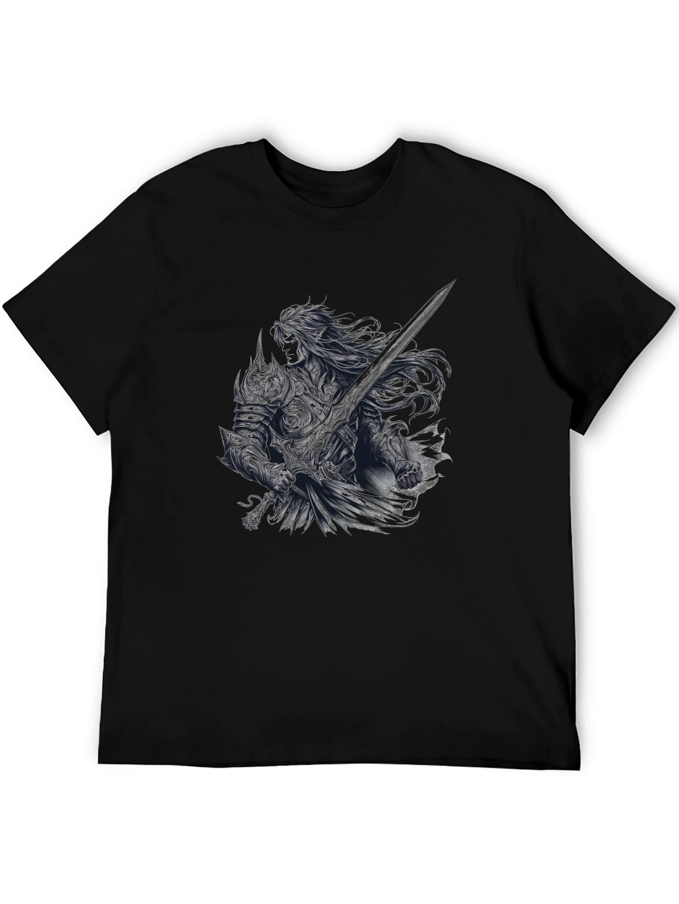 Camiseta Negra Caballero Fantasía