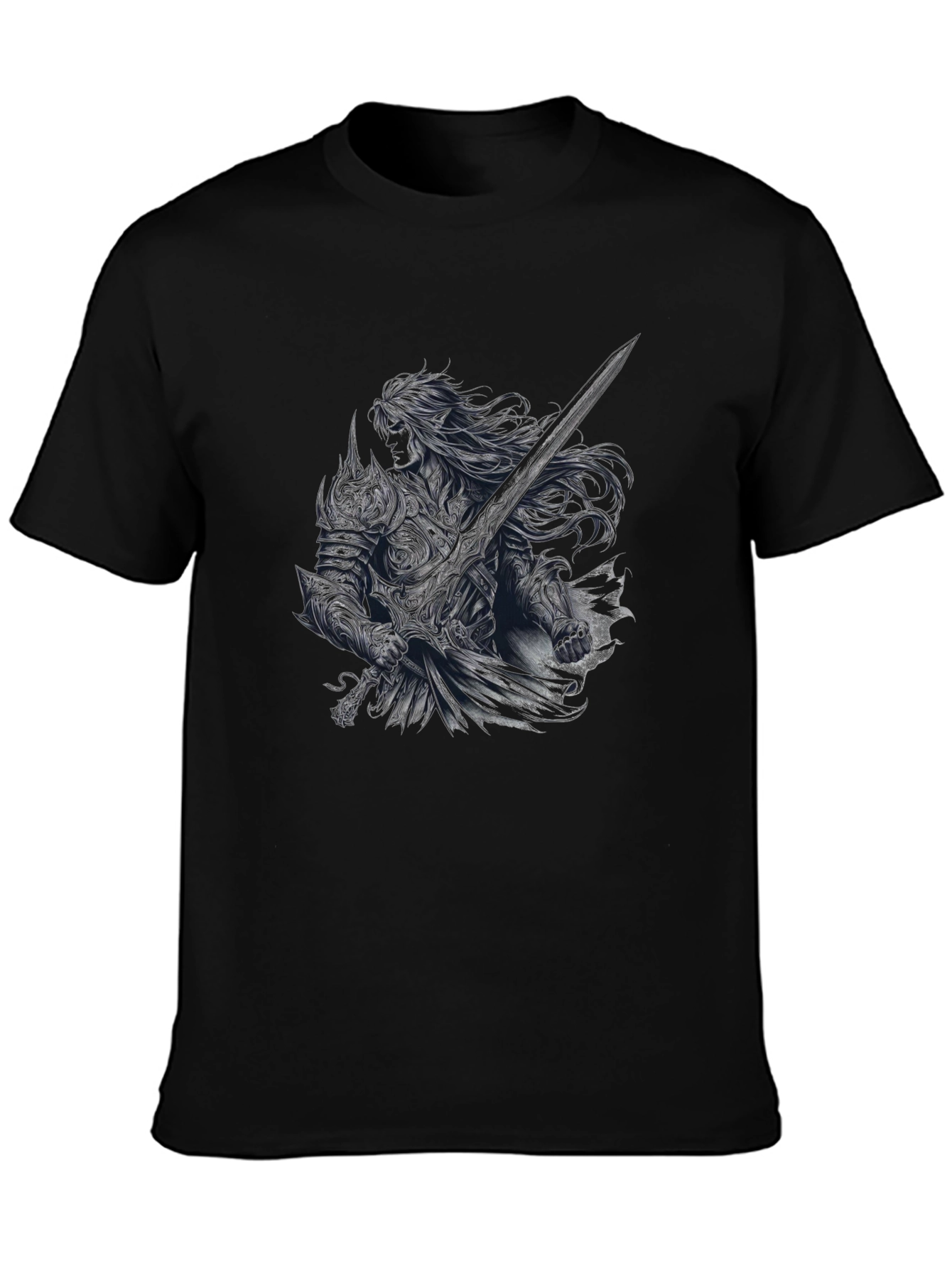Camiseta Negra Caballero Fantasía