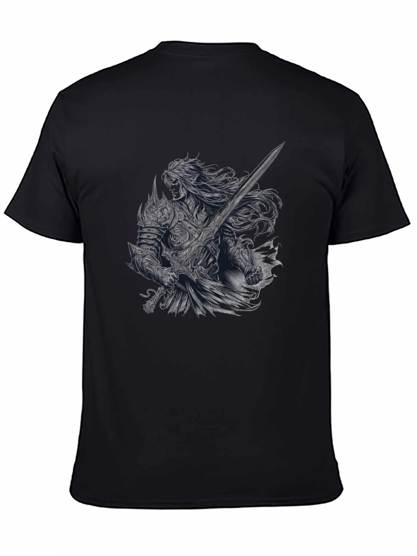 Camiseta Negra Caballero Fantasía