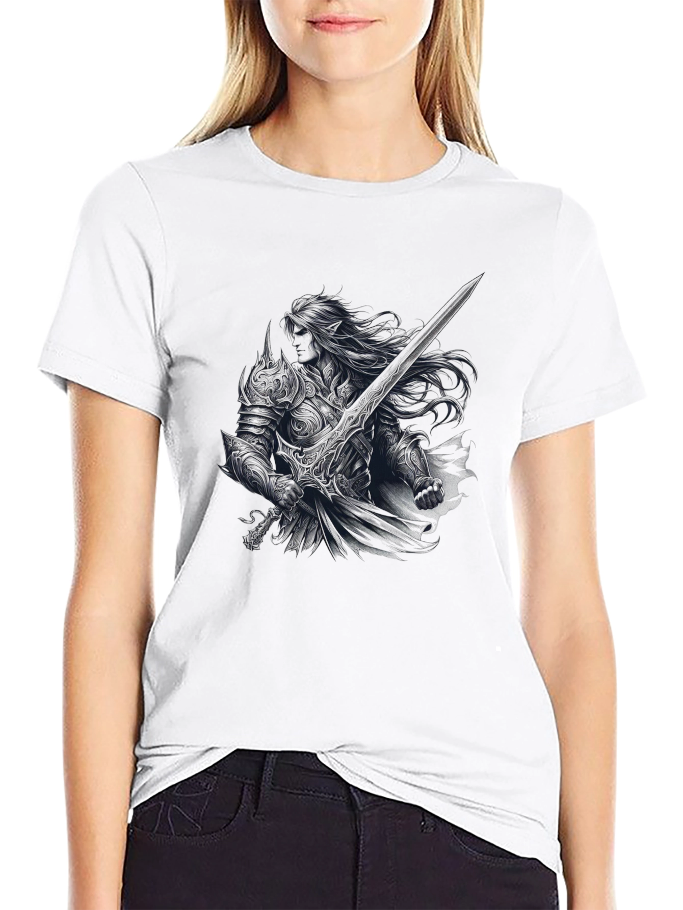 Camiseta Negra Caballero Fantasía