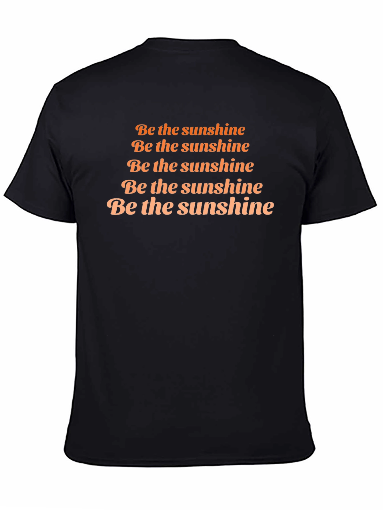 Camiseta Negra con Mensaje Inspirador Be the Sunshine