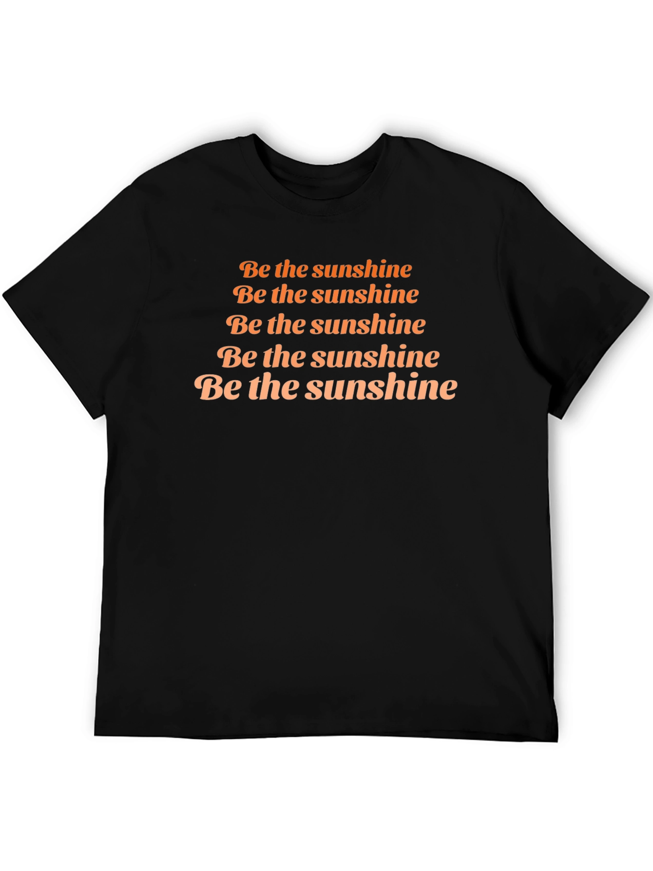 Camiseta Negra con Mensaje Inspirador Be the Sunshine