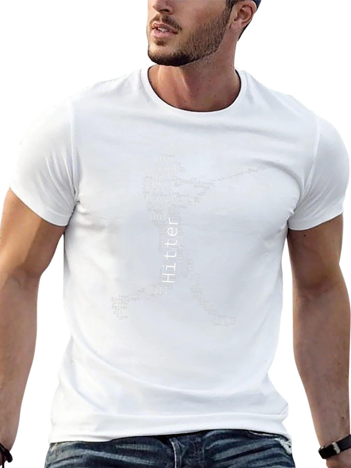 Camiseta Negra Beisbol Palabras Deportivas