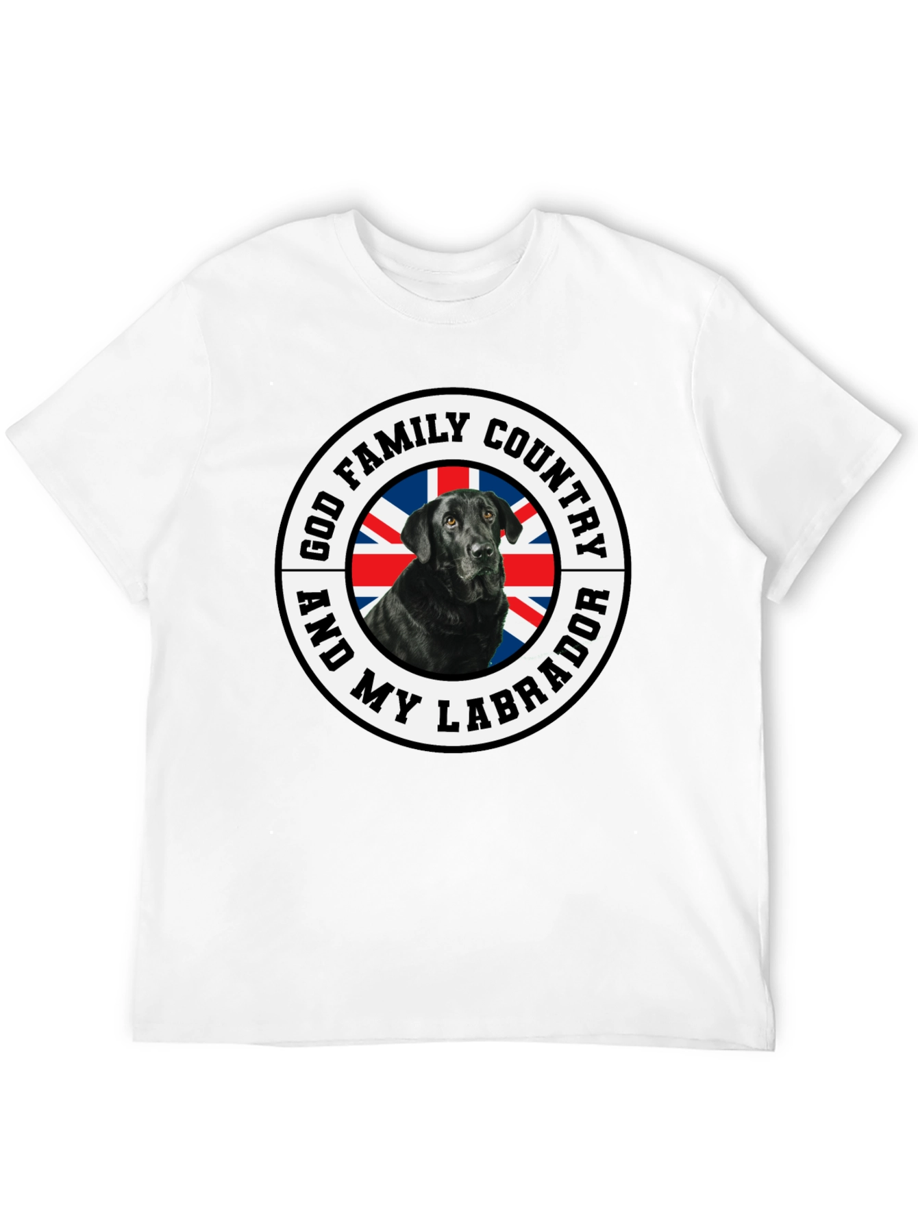 Camiseta Negra Labrador Patriota